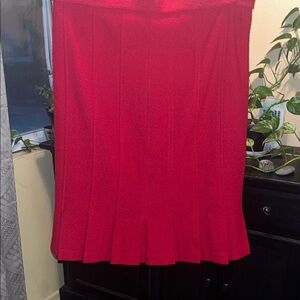 St. John Sport by Marie Gray Vibrant Red A-Line Skirt